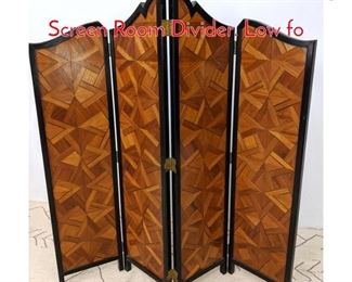 Lot 415 Art Deco FourPanel Folding Screen Room Divider. Low fo