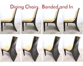 Lot 429 Set of 8 Custom Decorator Dining Chairs. Banded and In