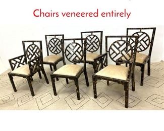 Lot 430 Set 6 Decorator Dining Chairs. Chairs veneered entirely