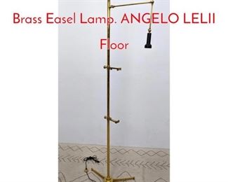 Lot 452 ARREDOLUCE Labeled Brass Easel Lamp. ANGELO LELII Floor