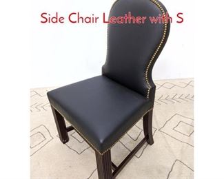 Lot 454 Ernest de la Torre Round Back Side Chair Leather with S