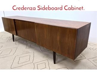 Lot 458 Danish Modern Sliding Door Credenza Sideboard Cabinet. 