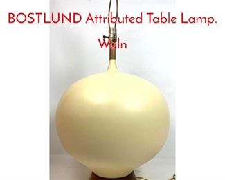 Lot 466 Large GUNNAR LOTTE BOSTLUND Attributed Table Lamp. Waln