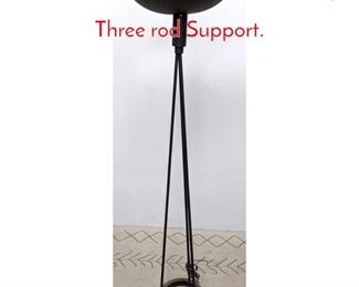 Lot 471 Modernist Torch Floor Lamp. Three rod Support.