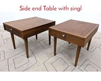 Lot 477 Pair American of Martinsville Side end Table with singl