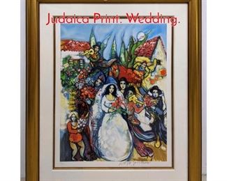 Lot 500 Artist Signed and Numbered Judaica Print. Wedding.