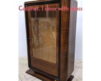 Lot 523 Art Deco Display Curio China Cabinet. 1 door with glass