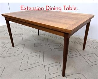 Lot 529 Danish Modern Teak Flip Top Extension Dining Table. 