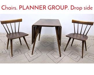 Lot 534 Paul McCobb Table and Chairs. PLANNER GROUP. Drop side 