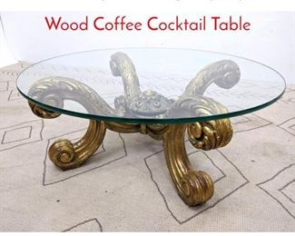 Lot 533 Hollywood Regency Style Gilt Wood Coffee Cocktail Table