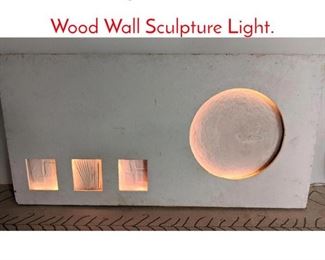 Lot 544 Large Painted Gesso and Wood Wall Sculpture Light.