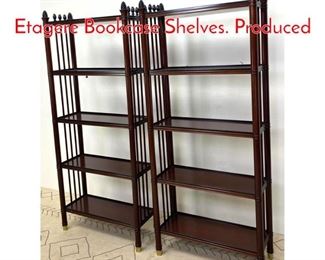 Lot 556 Pair DE COENE DECOR Etagere Bookcase Shelves. Produced 