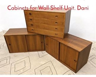 Lot 563 3pcs Hansen Guldborg Cabinets for Wall Shelf Unit. Dani