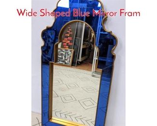 Lot 564 Decorator Wall Mirror with Wide Shaped Blue Mirror Fram