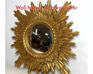 Lot 567 Gilt Wood Sunburst Bulls Eye Wall Mirror. Decorator Mir
