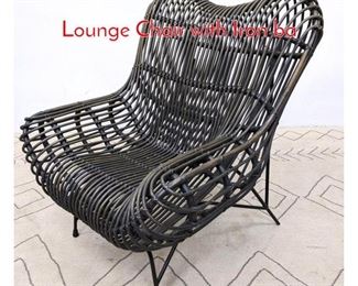 Lot 570 Franco Albini Attributed Gala Lounge Chair with Iron ba