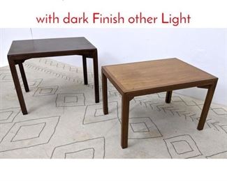 Lot 571 2pcs DUNBAR Side Tables. with dark Finish other Light