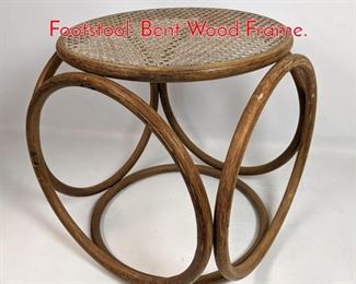 Lot 572 Bentwood and Cane Ottoman Footstool. Bent Wood Frame. 