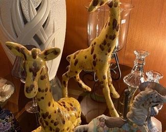 Ceramic Giraffes, Willit’s Carousel Memories, Candle Holders