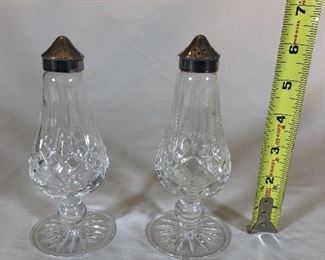 30.  Set, Signed Waterford Cut Crystal Salt and Pepper, $30.00
