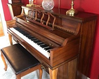 New. Upright Kimball Piano with Bench, recently tuned in perfect condition. $500.00