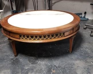 Marble Top Round Coffee Table 