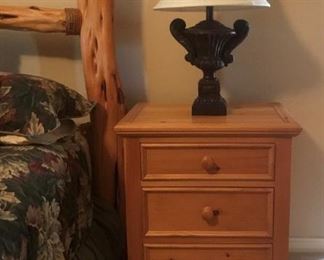 Matching Pair Night Stands with Lamps