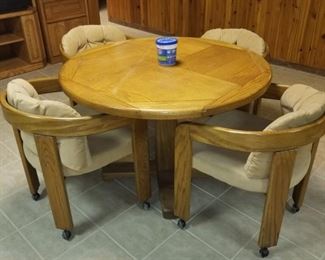 Solid oak game/dining set