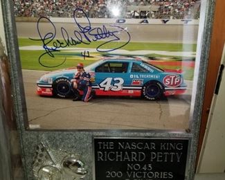 Richard Petty autographed memorabilia 