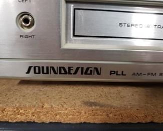 Vintage Soundesign 5928 AM/FM Stereo Cassette Tape 8 Track Player Combo $95