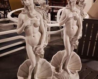 (2) Birth of Venus 26" Resin indoor/outdoor statues $150 each 2/$275