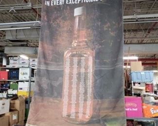 Rare 87" x 47" Jim Beam "superior Ingredients in every exceptional bottle" "The Stuff Inside That Matters" fabric banner $175