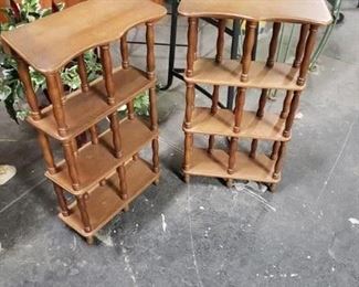 (2) Solid wood table top or wall mount display units approx: 12"W x 5"D x 2`"H    $85 for pair  