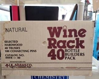 JK Adams Natural Hardwood Wine Rack 40 Bottle Builders Pack (partially built with Box) $150