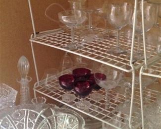 Pressed glass dishes