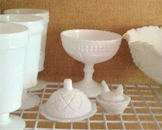 More milk glass selections