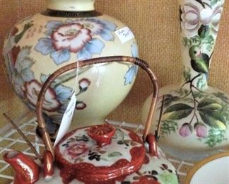 Vintage vases and teapot