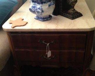 Marble top side table