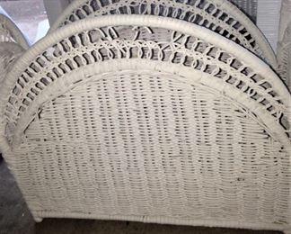 White wicker magazine rack