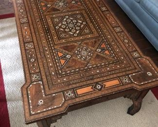 Wooden Inlaid Coffee Table