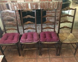 Set of 4 Wooden Chairs