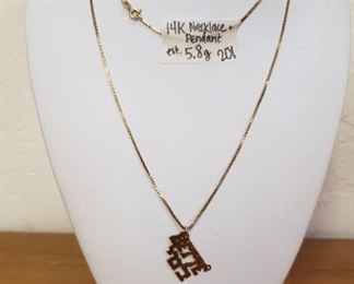 14k Necklace and pendant