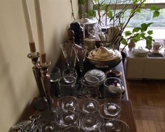 Crystal sterling barware