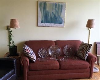 Sofa, glassware, chairs, furniture, vintage
