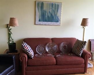 Sofa, glassware, chairs, furniture, vintage