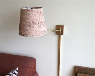 Wall cork shade swivel wall lamps