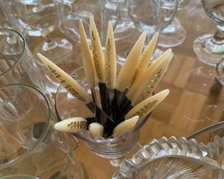 Vintage crystal tableware