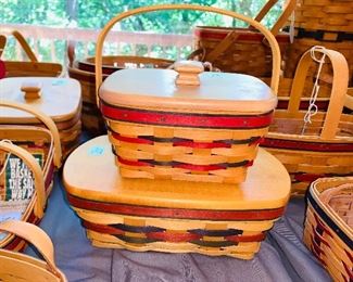 Part of an extensive Longaberger basket collection