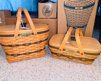 Part of an extensive Longaberger basket collection
