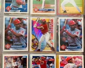 Part of an extensive baseball card collection
